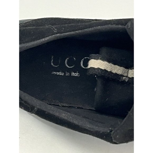 Gucci Scarpa Black Casual Velvet Comfort Shoe slip on sneakers men Size 9.5 - Picture 11 of 16